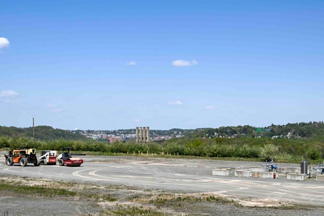 Well pad site for geothermal well in the Morgantown Industrial Park