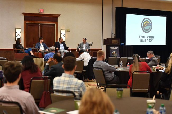 West Virginia University will host the Evolving Energy Conference again this year in Morgantown Sept. 20-21. The event's schedule includes panel discussions like the one shown here during last year's conference. (WVU Photo)