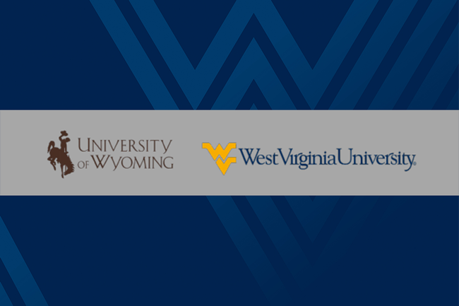 Univeristy of Wyoming and West Virginia University logos